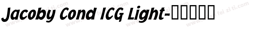 Jacoby Cond ICG Light字体转换